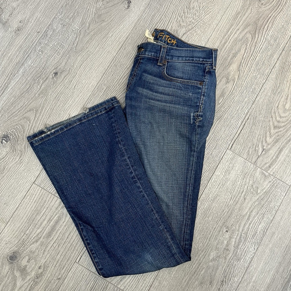 Abercrombie EZRA FITCH Jeans 30 Womens 34x34 Vtg Mid Rise Bootcut Leg Y2K Denim